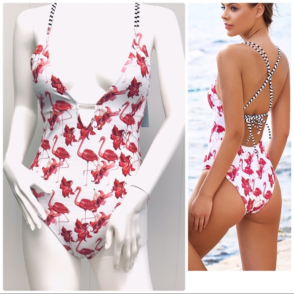 cupshe flamingo one piece